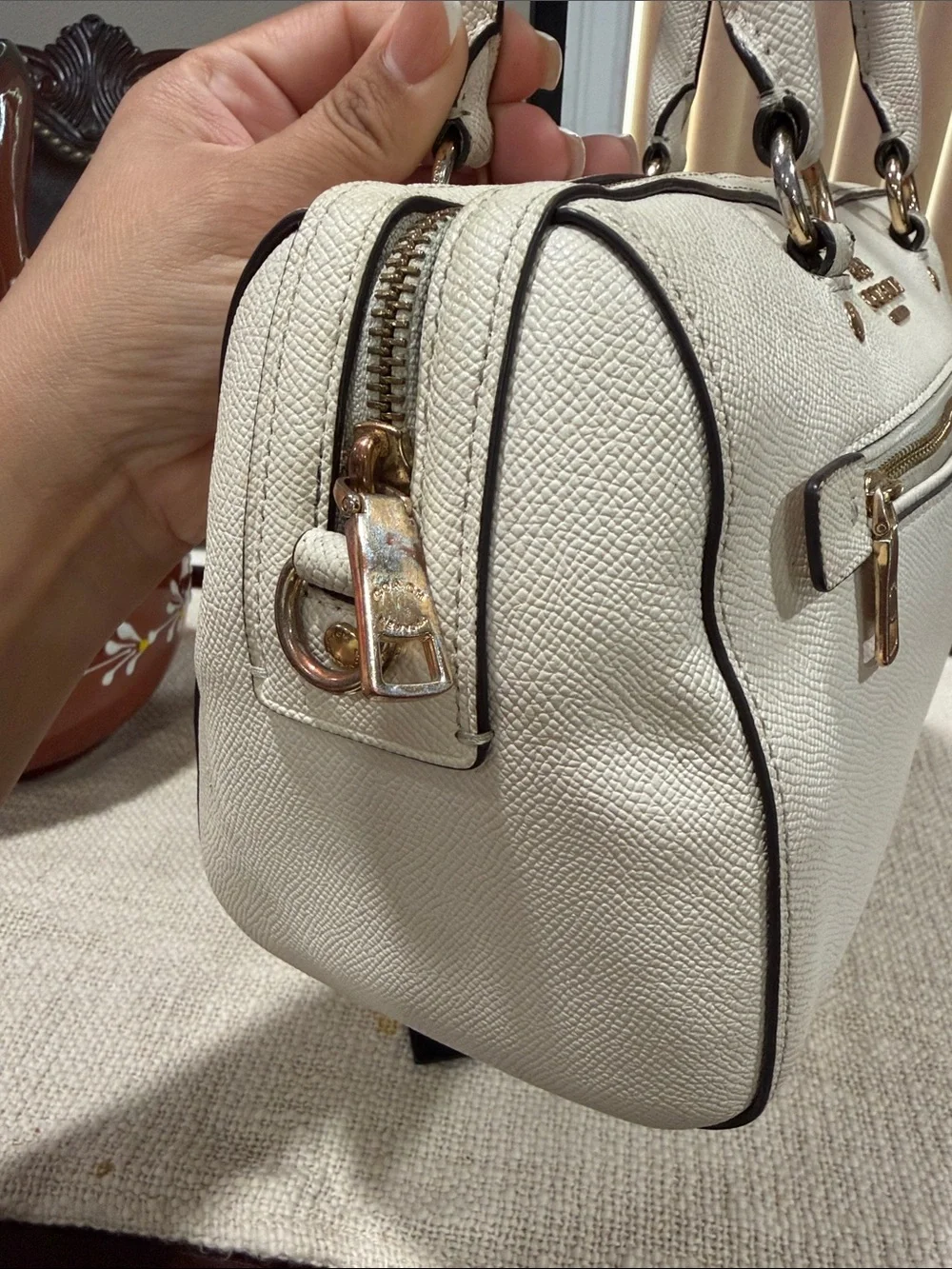 Coach Rowan pebble Leather hand bag